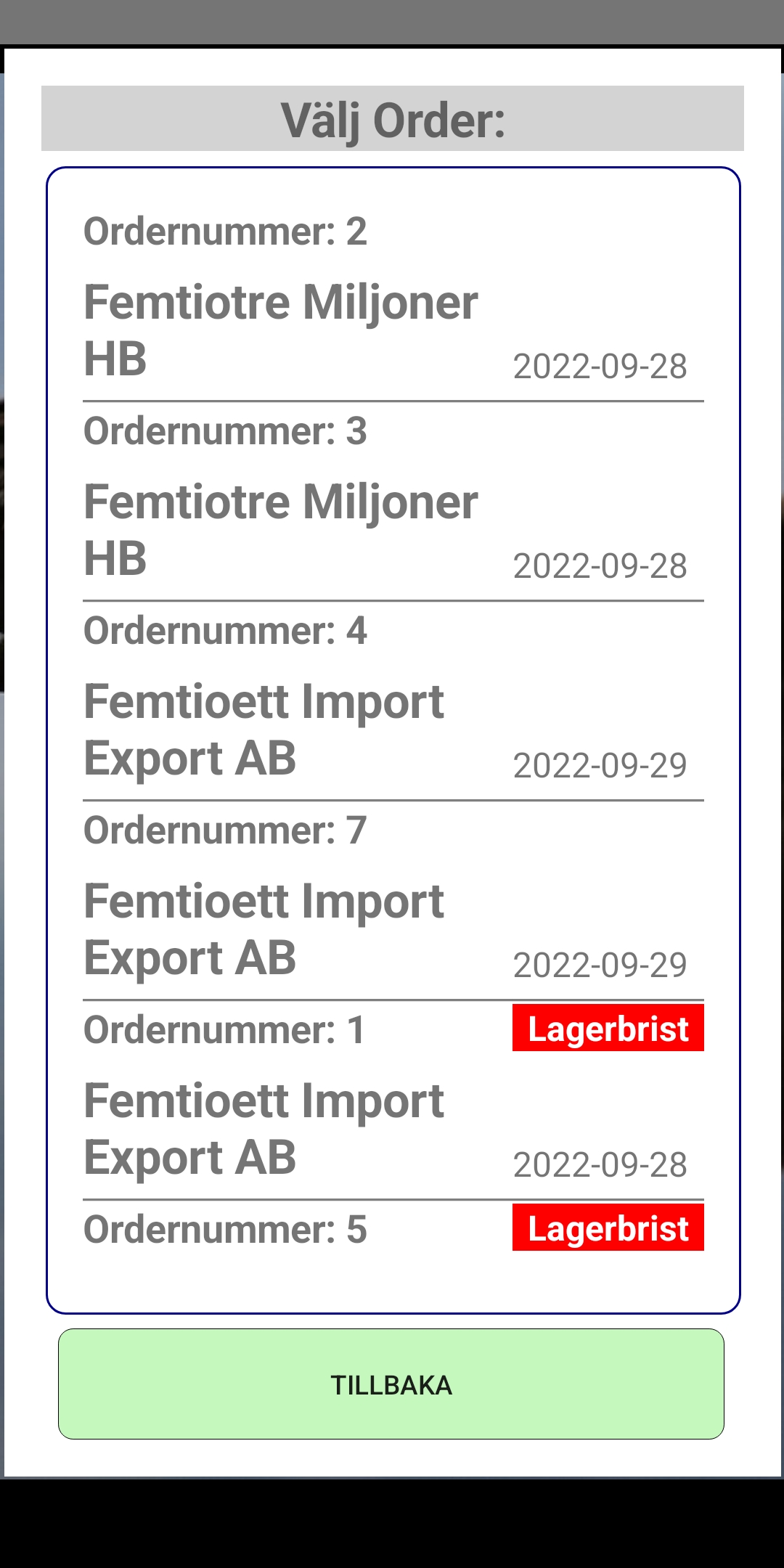 Lager-app orderplock