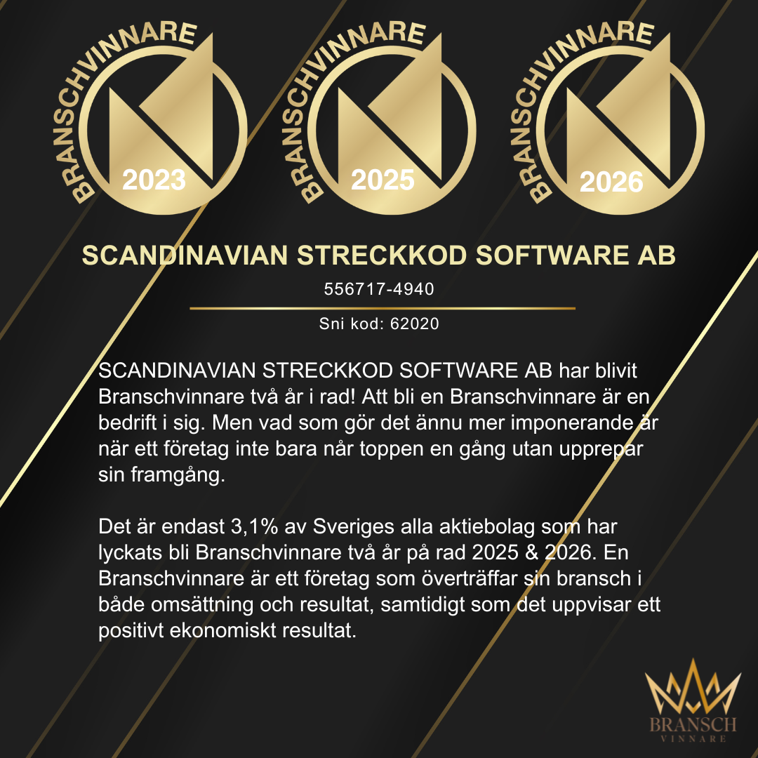 Branschvinnare 2023, 2025 och 2026